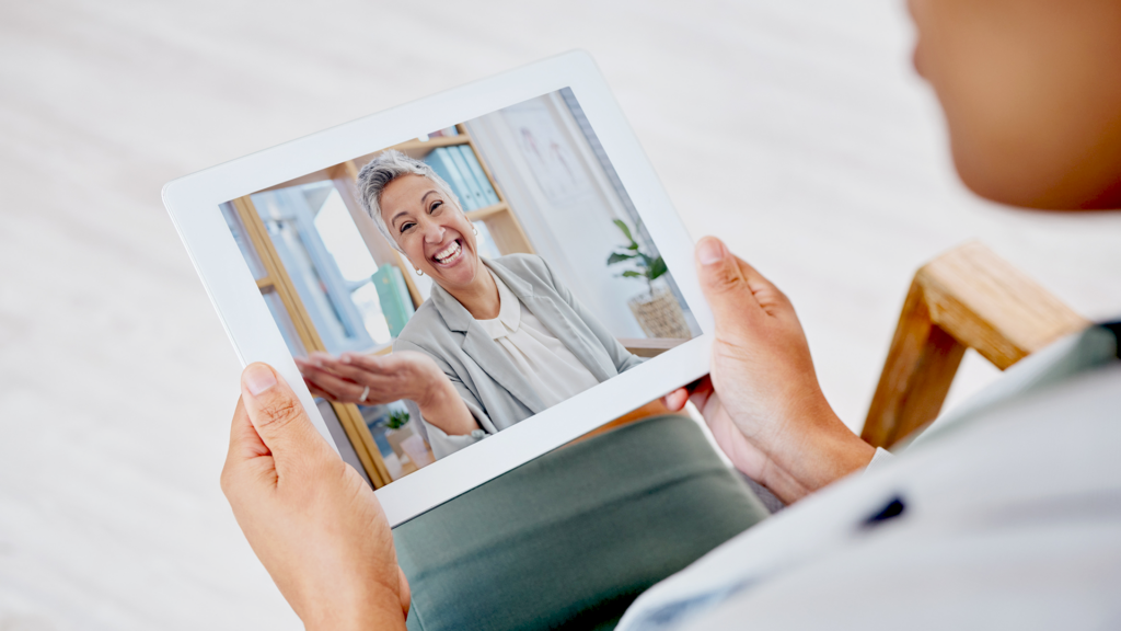 Online mental health woman